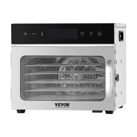 VEVOR Food Dehydrator Machine, 6 Stainless Steel Trays, 400W Electric Food Dryer with Adjustable Temperature & 24-Hour Timer, Freeze Dryer for Jerky VEVOR Food Dehydrator Machine, 6 Stainless Steel Trays, 400W Electric Food Dryer with Adjustable Temperature & 24-Hour Timer, Freeze Dryer for Jerky
