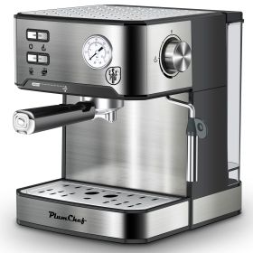 PlumChef Espresso Machine 20 Bar Professional Compact Household Coffee Espresso Maker with Milk Frother Steam Wand Pressure Gauge 54oz Water Tank Low PlumChef Espresso Machine 20 Bar Professional Compact Household Coffee Espresso Maker with Milk Frother Steam Wand Pressure Gauge 54oz Water Tank Low